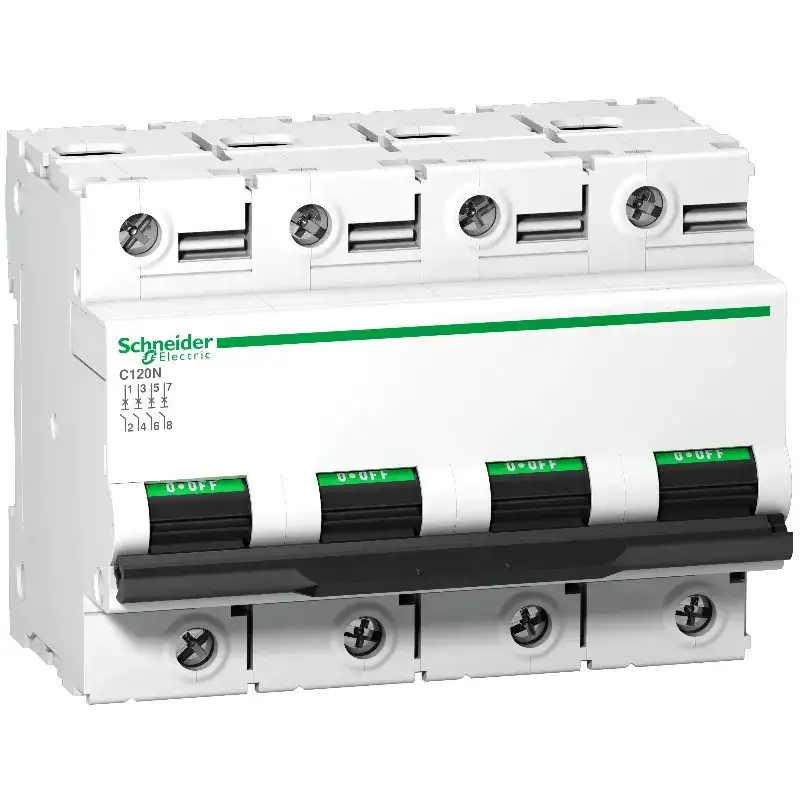 Acti9 C120N - Disjoncteur Modulaire 4P 100 A, courbe D, 10 kA