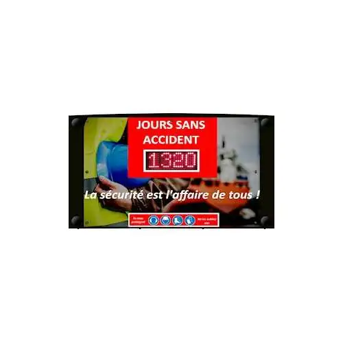 | Afficheur électronique de sécurité pour indication automatique du nombre de jour - Ref : GALAXIEBASICIN