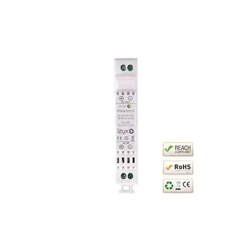 | Alimentation rail DIN 1M 230V AC / 12V DC / 1.5A - Ref : PSDX1201.5