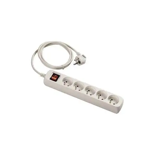 Bizline | Bloc multiprise avec interrupteur 6 x 2P + T, câble H05VV-F 3G1.5 mm² 1.5 m - Ref : 390541