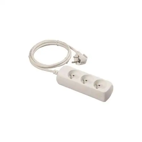 Bizline | Bloc multiprise standard 3 x 2P + T, câble H05VV-F 3G1.5 mm² 3 m - Ref : 709916
