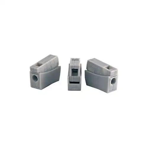 Bizline | Borne de connexion 1 câble flexible/1 câble rigide grise (x 100) - Ref : 300490
