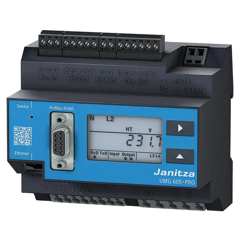 Centrale de mesure modulaire UMG 605 PRO - tri/tétra - 128 Mo de mémoire - Quali