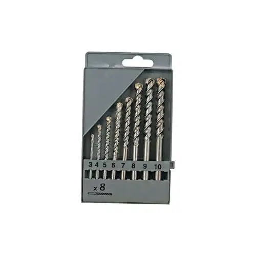 Bizline | Coffret de 8 forets béton pro-cylindriques 3/4/5/6/7/8/9/10 - Ref : 700195