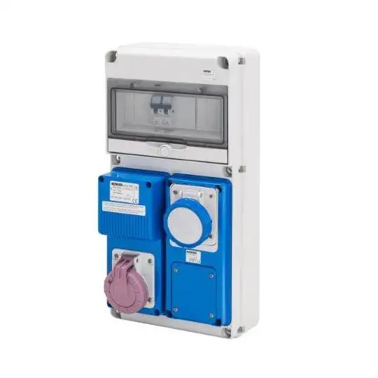 Coffret de chantier précâblé - 230V - 1 prise 2P+T / 1 prise 2P 16A 24V - IP65