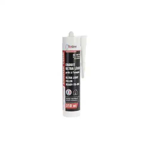 Bizline | Enduit de rebouchage/lissage ultra léger prêt à l'emploi en cartouche (310 ml) - Ref : 740147