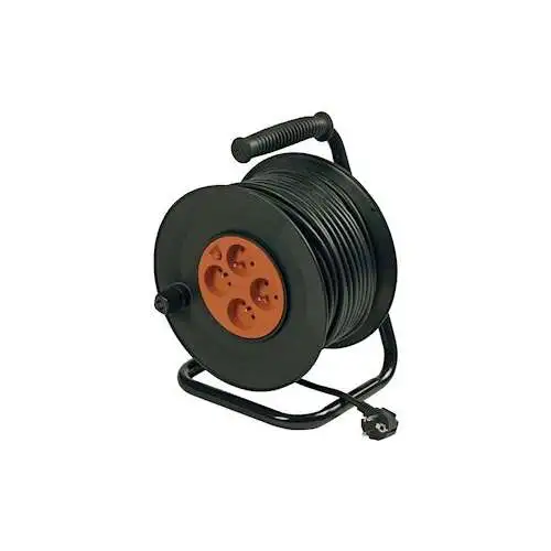 Bizline | Enrouleur standard câble 25 m H05VV-F 3G1.5 mm² prise FR - Ref : 700972