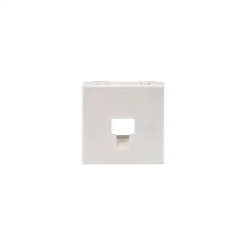 Corning Pouyet | Face avant Affleurante 45x45 pour 1 RJ45 Blanc pour goulotte (Cond. 120 pièces ) - Ref : 981927