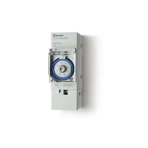 Finder | Horloge journalière mécanique 1 inverseur 16A 230V AC, avec réserve de marche - Ref : 120182300000