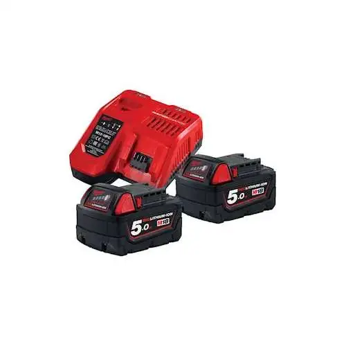 Bizline | Kit 2 batteries 18 V 5 Ah + chargeur rapide - Ref : 790617
