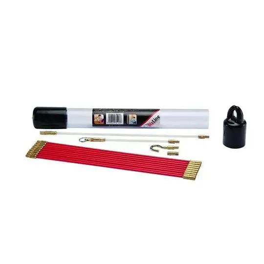 Kit de 9 baguettes tire-fils et accessoires - 33 cm - Ø 5 mm - Rouge