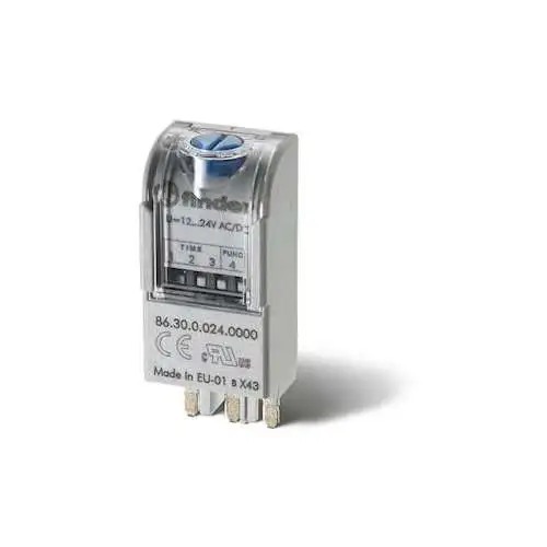 Finder | Module tempo bi-fonction AI + DI 12-24V AC/DC, de 0,05s à100h - Ref : 863000240000PAS