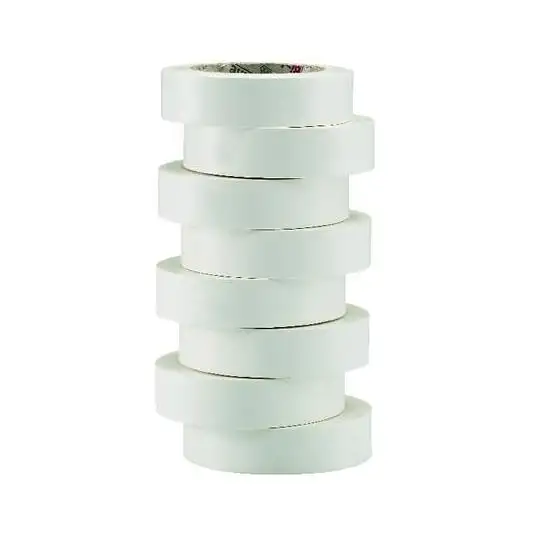 Ruban d'isolation et de repérage électrique - Blanc - 15 mm x 10 m x 0,15 mm (x 8)
