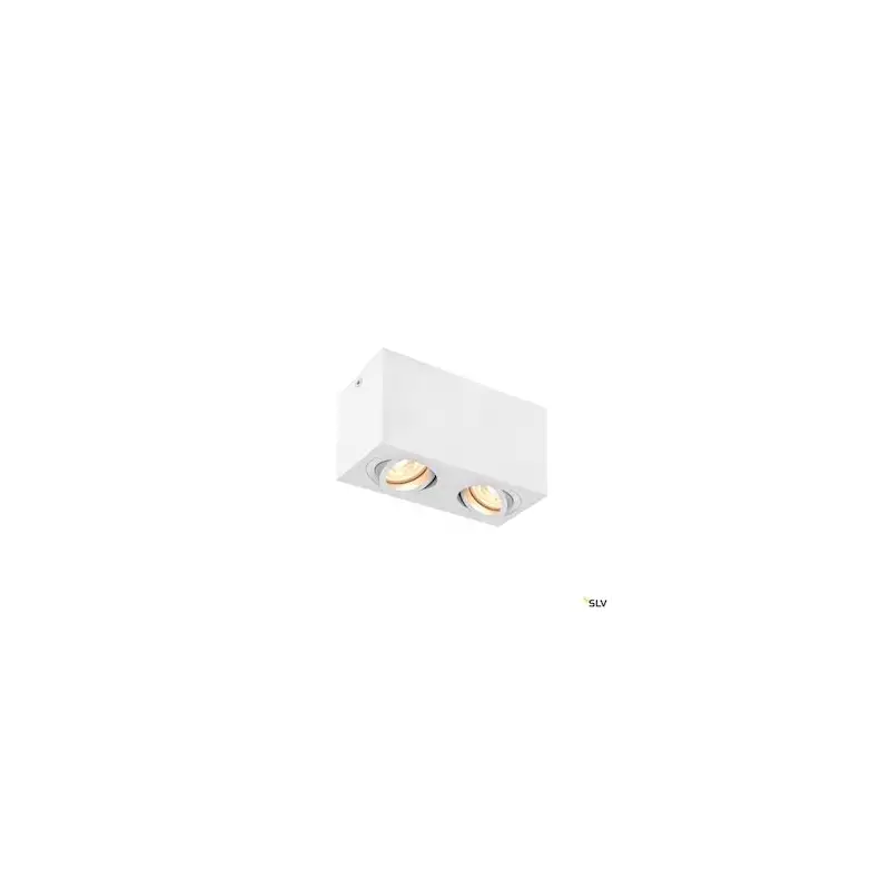 TRILEDO Double plafonnier en saillie blanc QPAR51 10W max.