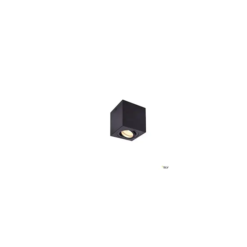 Triledo plafonnier intérieur simple carré noir GU10/LED GU10 51mm 10W max