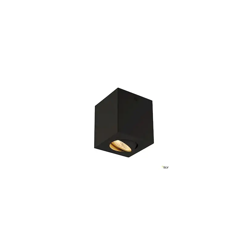 Triledo plafonnier intérieur simple carré noir LED 8,1W 3000K