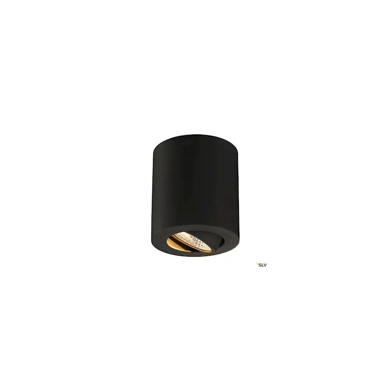 Triledo plafonnier intérieur simple rond noir LED 8,1W 3000K